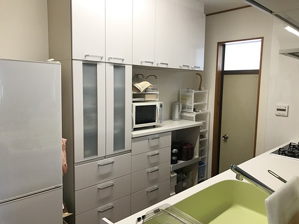 茨城県牛久市キッチンリフォーム|時短家事を実現した収納スペース