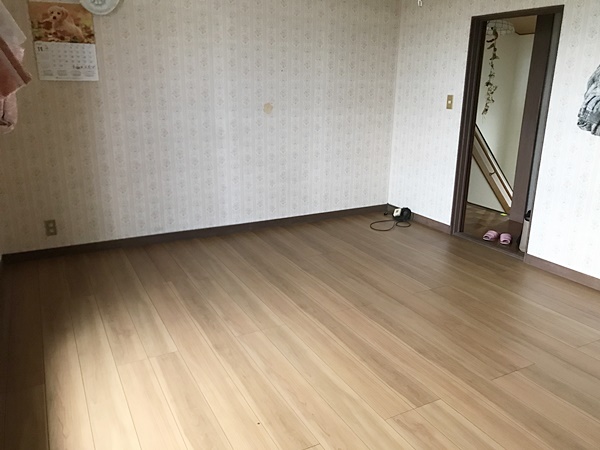 茨城県阿見町洋室リフォーム費用例 絨毯からフロア材に ハウジング重兵衛