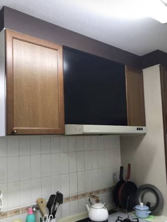 千葉県佐倉市キッチンリフォーム|お手入れが楽なレンジフードに交換