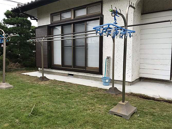 茨城県潮来市犬走りリフォーム|ヒビと水溜まりを修繕