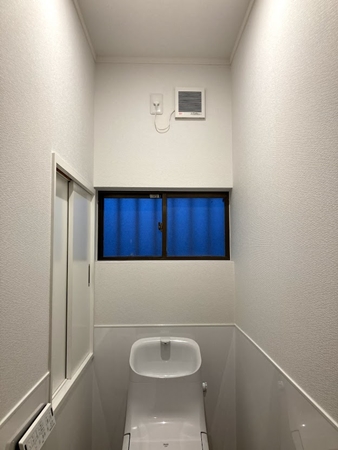 茨城県神栖市トイレリフォーム|汚れ防止のパネル設置