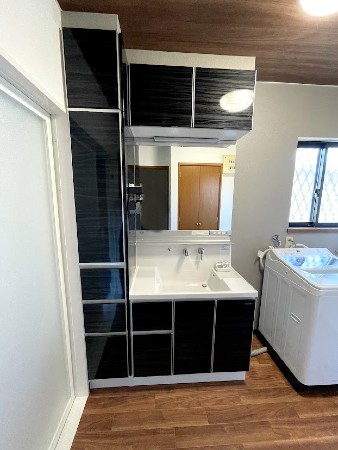 茨城県神栖市浴室脱衣所リフォーム 高級感ある空間に ハウジング重兵衛