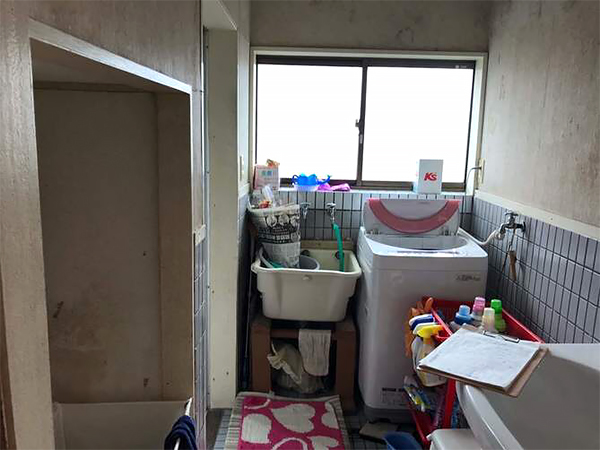 茨城県行方市水廻りリフォーム|脱衣所や隣接の廊下も改修