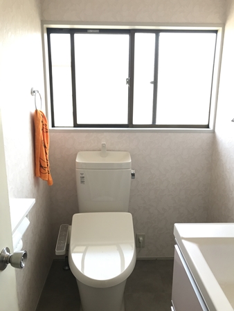 千葉県成田市洗面化粧台トイレリフォーム|きれいな別空間に