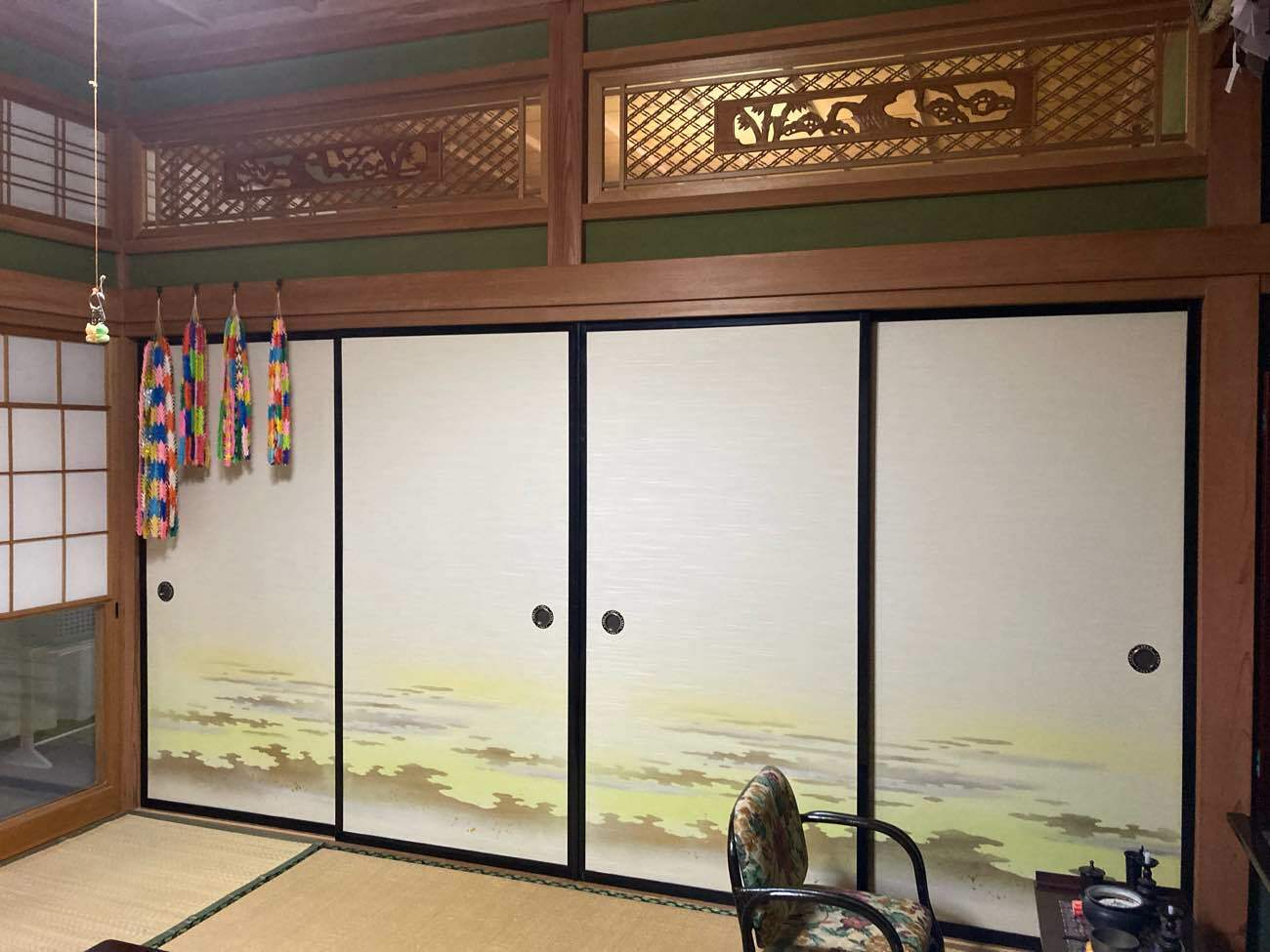 襖紙を変えてお部屋を明るく変身