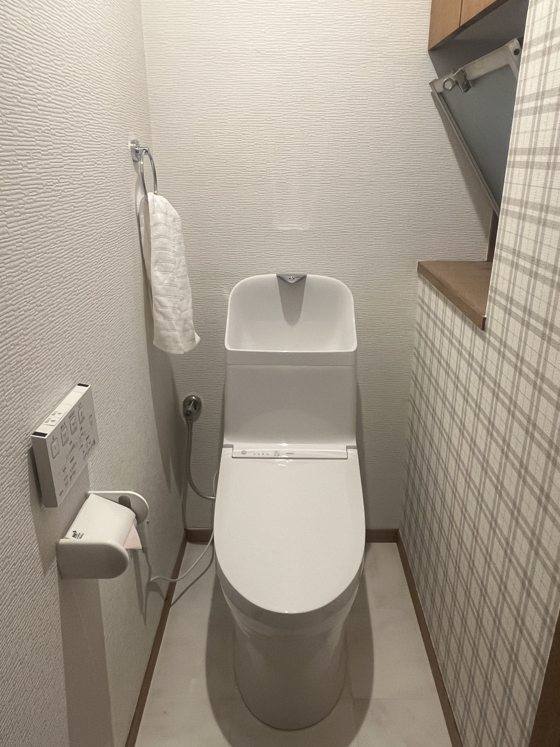 チェックのアクセントクロスがこだわり！