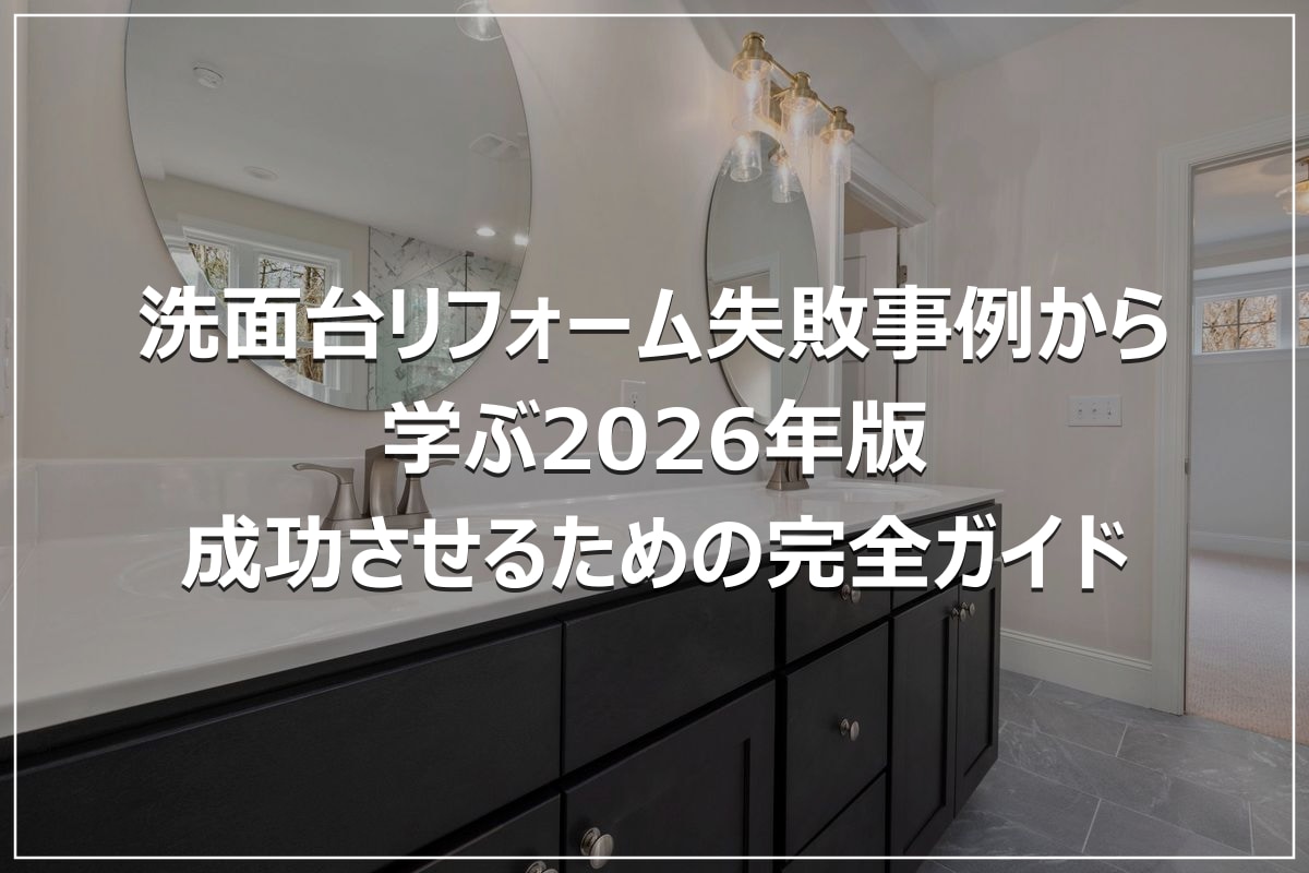洗面台リフォーム失敗事例から学ぶ2026年版｜成功させるための完全ガイド